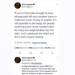 Matt McGorry Instagram - Repost @freckledwhileblack 🙏🏼❤️🙏🏼♥️ ・・・ “Don’t get it twisted: this is still a win because just a year ago Biden was saying he wouldn’t forgive a dime. AND watch how these elected officials throw us crumbs expecting a standing ovation in exchange. ✊🏽 Cancel predatory student loan interest rates both retroactively and for the future. ✊🏽 Forgive ALL student loan debt. ✊🏽 Invest in free public and community college educations so that we don’t have to do this again every few years as new students take on new debt. Before you call these demands “pie-in-the-sky,” ask yourself when you became so accustomed to settling for the bare minimum. I believe that we will win.”