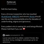 Matt McGorry Instagram - I came across Lauren’s (@iamlaurenhannah ) story though this tweet just the other day and it broke my heart. 💔 The system is failing people. Especially in the U.S where the safety nets are so inadequate, the #1 reason people declare bankruptcy, and #MECFS is so underfunded, misunderstood, not believed, and stigmatized. ME/CFS used to be known as Chronic Fatigue Syndrome but the name felt trivial to many comparison to the realities of living with it. In her last blog post, Lauren wrote (in Dutch), “I know you guys are tired of it, but I’m going to say it anyway. Please protect yourself against COVID-19. It still ensures that too many people have to live with a severe disability. Long COVID and ME are not very different. Believe me, you don’t want this to happen to you.” Lauren’s blog: https://hersenmist.wordpress.com/ (it’s in Dutch but you can use Google translate) Lauren’s X/Twitter: @dutchlauren Lauren did not get ME/CFS from Long COVID, but it is one of the more common chronic illnesses/disabilities that people get due to Long COVID. Long COVID is not a joke, protect yourself and others by wearing a respirator (N95 is best, KN95 next best). Hearts are especially heavy in the Long COVID & ME/CFS community today. 💜 For those dealing with ME/CFS and Long COVID, I see you and I will continue to fight with you. 🙏🏼❤️‍🔥🙏🏼 If you are struggling/thinking of suicide in the U.S. you can call or text 988. (Disclaimer that less than 2% of calls resulted in 911 being called). If you google “suicide hotline” you can find others in your respective counties. #MECFS #RememberLauren #MillionsMissing