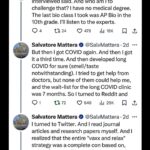 Matt McGorry Instagram - We are in the 2nd highest wave of the pandemic. It is not over, but this is/was not inevitable. PLEASE wear a mask. If at any point it is important, it is when COVID is surging like this (but also important at all other times). In the U.S, COVID numbers are highest in the North East, with 1 in 14 people being infectious on 12/30 (it’s still going up). Look up @michael_hoerger on X (formally Twitter) & @luckytran on IG for translations of the CDC’s data into something that actually makes tangible sense. If you can afford an N95, this is the most protective for you and others, followed by KN95s. Surgical and cloth masks are not adequate but are better than no masks. Look up Mask Bloc’s in your area, like @maskblocnyc . Getting the most recent vaccines is important for maximum protection given how the virus has mutated (since we never fully addressed it and time stretches on). If you are sick, stay home if possible, but if not PLEASE PLEASE wear a well-fitting mask. Disabled, chronically ill, and other high risk people are afraid to leave their homes because so many people are walking around either consciously sick and unmasked or potentially asymptomatic and unmasked. And as time goes on our rapid tests become less accurate because of the continued virus mutation. Take multiple tests days in a row or look into PCR level tests (unfortunately more expensive like Metrix Aptitude, Lucira, 3eo, Cue) but do not rely on these solely. High risk people are afraid of dying or being disabled (or further disabled) by doing things they have to do like take transportation, get groceries, go to doctor’s offices, etc. And even if you’re not concerned about dying yourself, please know that your risk of getting Long COVID goes up with each infection and can disable you (as it has millions of US-ians) for months, years, or a lifetime. Google that shit. We’ll have to address the systemic fuckery but in the meantime, the shit that was said at the beginning of the pandemic is still true. Solidarity means looking out for each other. Clapping for essential workers…all that shit. With love and rage 🔥💜🔥
