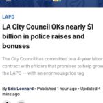 Matt McGorry Instagram - Truly despicable. The amount of other services that could be funded with this money. Things that actually contribute to people’s well-being and safety. Repost @docmellymel ・・・ “City Council approved a contract to cops that makes their starting salary $97k…that’s before overtime and bonuses and at a time when the killings of our people and police corruption by lapd is at an all time high. Grateful for the 3 City Councilmembers @cd1losangeles @cd13losangeles & @cd4losangeles who voted for what’s right and to THE PEOPLE for speaking out @blmlosangeles @africatowncoalition_ @peoplescitycouncil @stoplapdspying Our only solution… Community. No amount of money is worth your soul or the lives of your people. #DontBeACop “