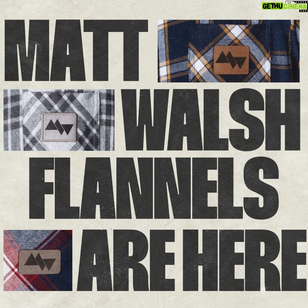 Matt Walsh Instagram - Do you want to unleash your inner alpha male? Do you want to impress friends and family with your rugged charm and manly skills? If you answered yes to any of these questions, then you need my new flannel shirt. Get yours for yourself or the alpha man in your life at my link in bio. Currently on sale for Black Friday, so get them while you can.