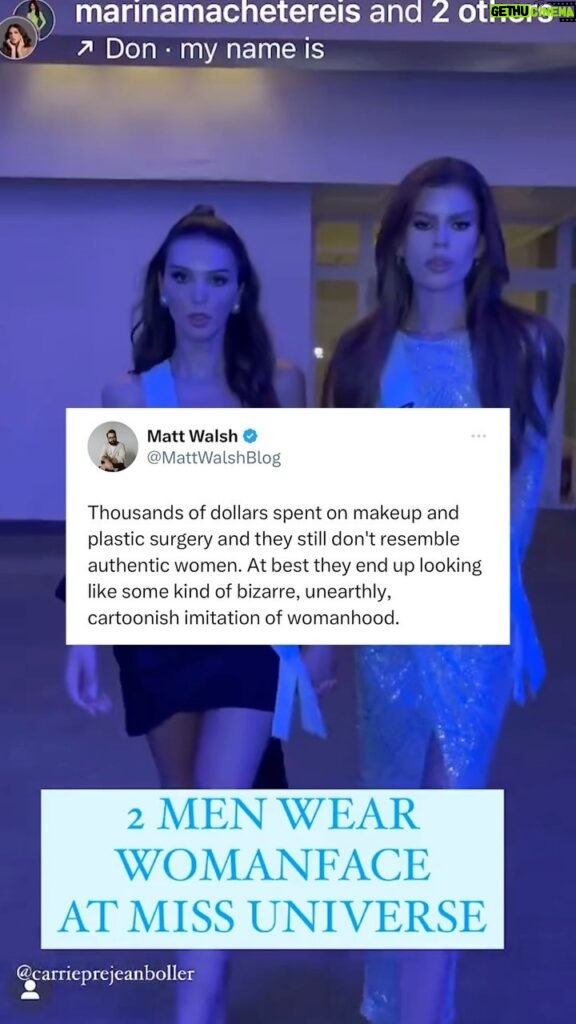 Matt Walsh Instagram - Thousands of dollars spent on makeup and plastic surgery and they still don’t resemble authentic women.