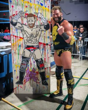 Matthew Cardona Instagram - All these wannabe Indy Gods are using doors as weapons…

But who else is using customized doors?!

SOLD OUT house at @destinyworldwrestling!

Thanks Tim Titus for the door!

📷: @weissshotme