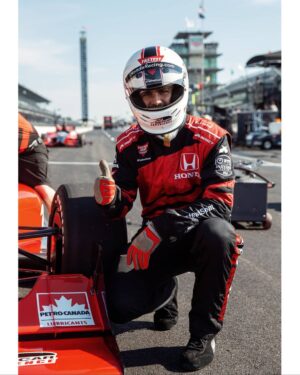 Matthew Daddario Instagram - Congrats to all the drivers and their teams at the #indy500 this weekend! Incredible finish this year. Had an awesome time starting the race with the legend Mario Andretti in the two seater thanks to the people at @honda. I'll be back next year!

#hondapartner