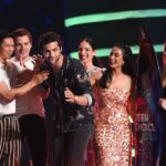 Matthew Daddario Instagram - Thank you to everyone who voted me #choicescifitvactor and more importantly, voted all of us #choicescifitvshow! For all the hours and hours of creative effort and hard work from hundreds of people, I'm beyond thrilled at the impact our show has had. To the amazing people who helped make this show, and to the cast who made this an incredible experience, thank you. We're all looking forward to 12 more episodes that I know will be most fun 12 hours of your darn life. Watch with us and keep in touch! Shadowhunters fans, you've made this amazing! If you see me, say hello! @freeform #netflix @albertorosende @domsherwood @kat.mcnamara @harryshumjr @isaiahmustafa @emeraude @alishawainwright @annabanana_hops @jadehassoune @d.l.castro @nicolasummer @elizayerry @tombolocompany @vince (not sure who took photos, or if these are screenshots)