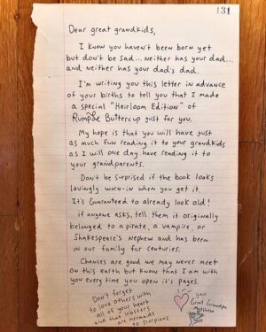 Matthew Gray Gubler Instagram - My first draft of Rumple Buttercup was written in a 100 year old journal I found in a dusty attic so I thought it was only fitting that I return him to where it all started. The very special “Heirloom Edition” is now available at the Gublerland gift shop and everywhere that old looking attic books are sold. (link in bio)
