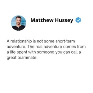 Matthew Hussey Instagram - What characteristics do you think make someone a good teammate? Tell me in the comments!