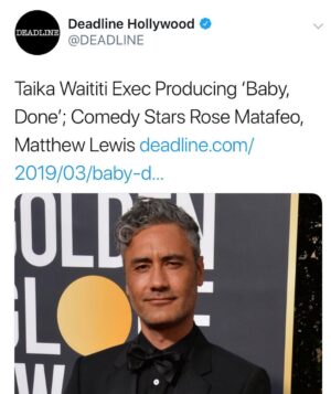 Matthew Lewis Instagram - Luckily, the news that I am not funny has yet to reach New Zealand so they’re letting me make a comedy film alongside @rosematafeo who will be both eating and acting for two. @babydonefilm