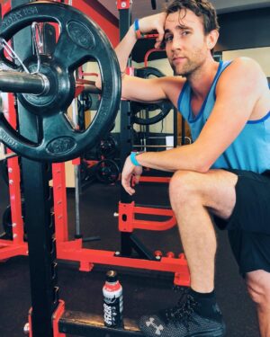Matthew Lewis Instagram - “I’m still carrying a little holiday weight.” Kicking them winter blues with the help of @therock’s #RockDelta #NotAnAd #JustLoveDemShoes