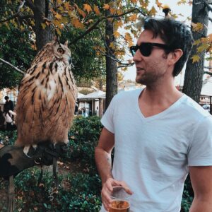 Matthew Lewis Instagram - A little trip to @unistudios while I’m in town. Thanks for letting me stop by for old time’s sake. #wizardingworldhollywood #theowlandmegowayback
