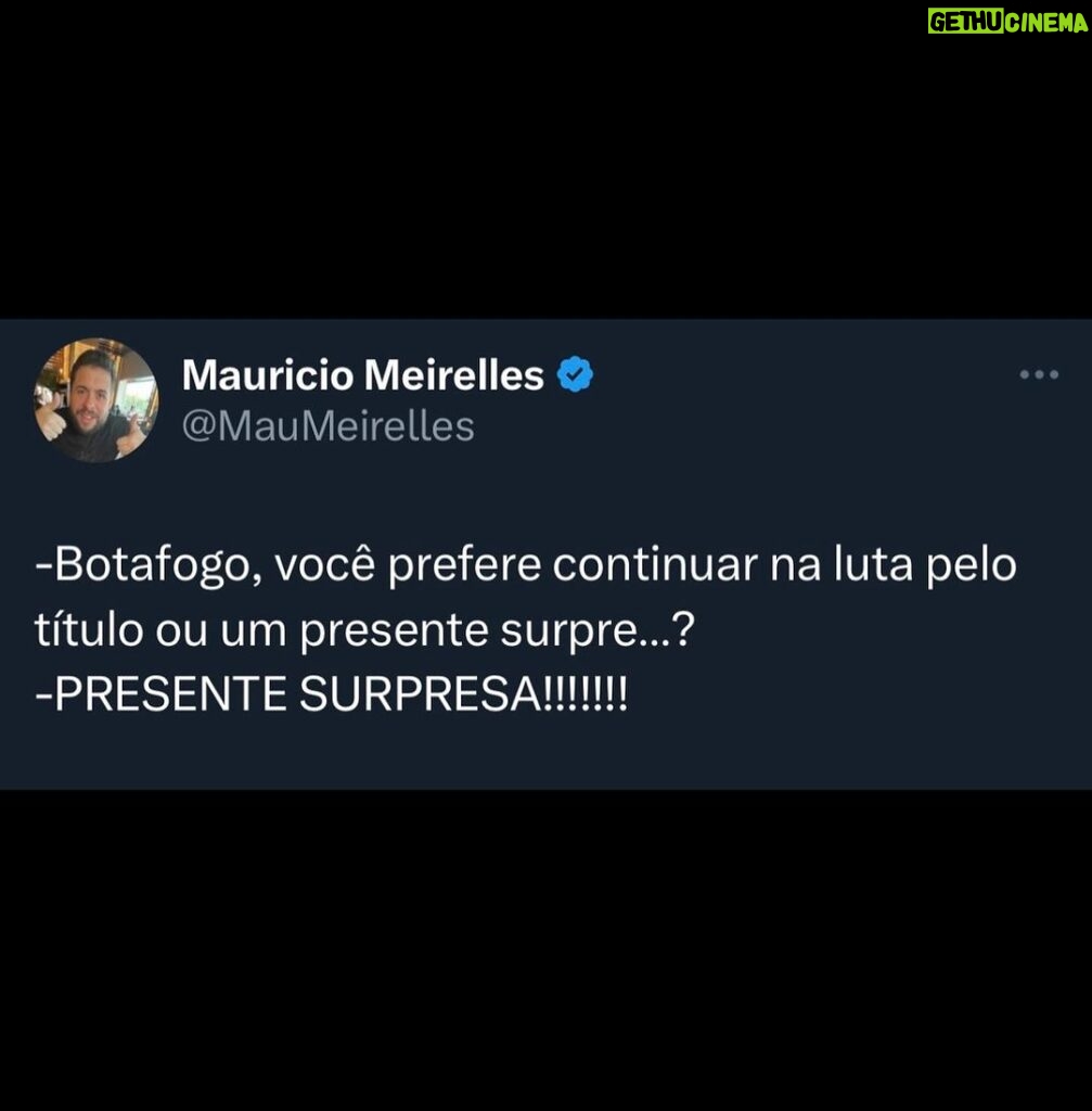 Maurício Meirelles Instagram - MAIS UMA SEMANA SENDO BOTAFOGUENSE.