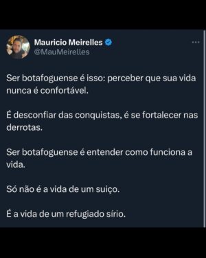 Maurício Meirelles Instagram - Que sofrimento é ser botafoguense