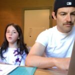 Max Greenfield Instagram – A few moments from today’s work. It’s going great!! 🙌#homeschool