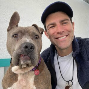 Max Greenfield Instagram - Marlon and Lizzie. 
A Good Boy and a Good Girl
Both AVAIL for adoption at @wagsandwalks 
I love them ❤️