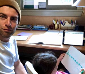Max Greenfield Instagram - #HomeSchooling 
#ProfessorGreenfield 
God Help Us All 🙏🏻🙏🏻🙏🏻