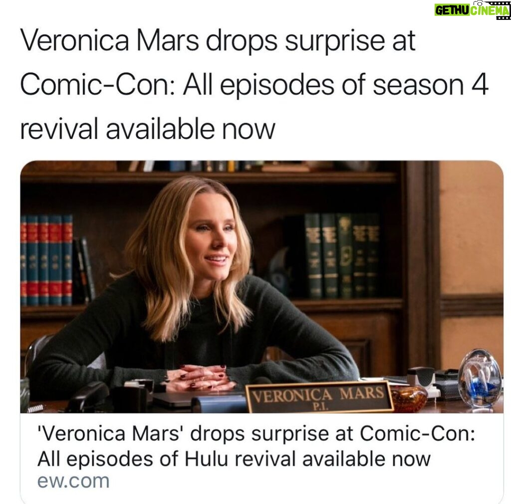 Max Greenfield Instagram - The internet is cool and can do whatever it wants @hulu drops #veronicamars S4 today