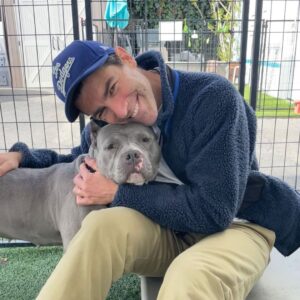 Max Greenfield Instagram - Marlon and Lizzie. 
A Good Boy and a Good Girl
Both AVAIL for adoption at @wagsandwalks 
I love them ❤️