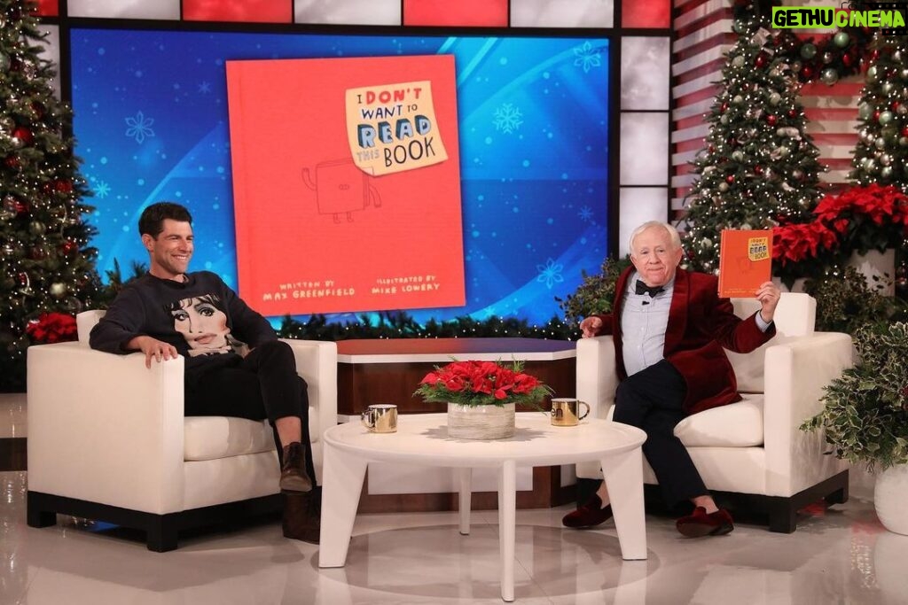 Max Greenfield Instagram - Thank you to my dear friend @thelesliejordan for having me on as his guest @theellenshow #idontwanttoreadthisbook #streisand