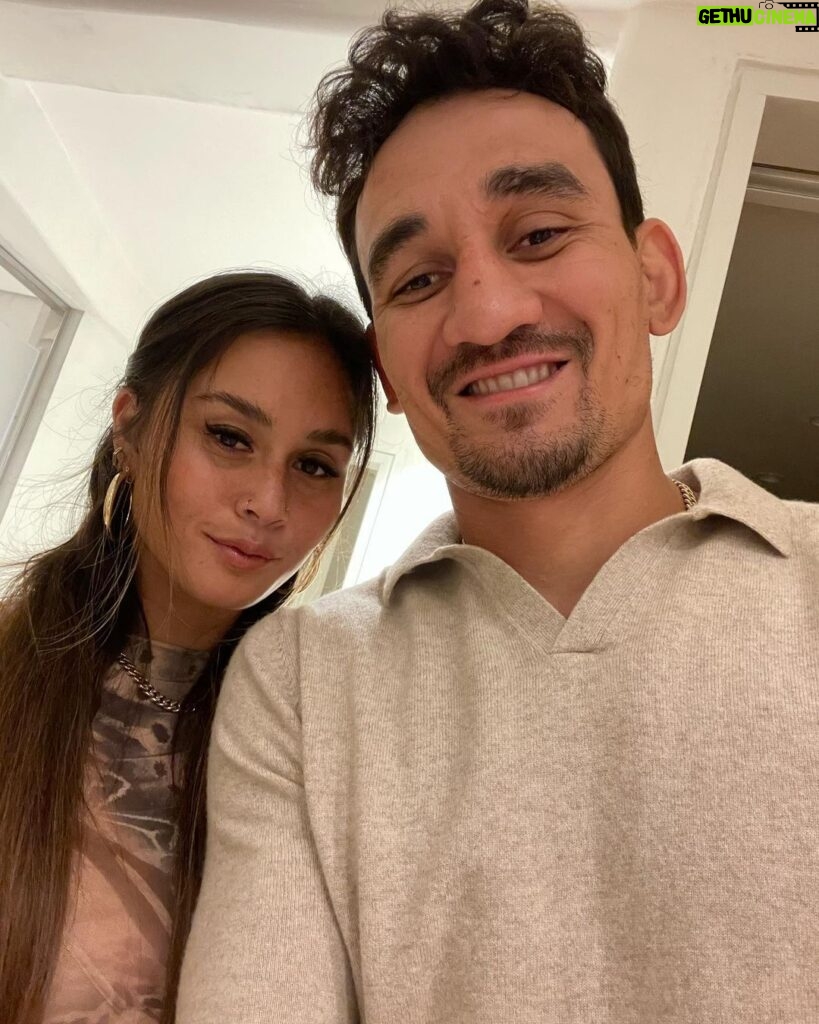 Max Holloway Instagram - The real warrior is my better half. She puts up with me on the daily. 😂 I love this woman more then she’ll ever know. Life’s really been a blessing with you by my side. Happy anniversary my love. To forever ⚡️ 🥂