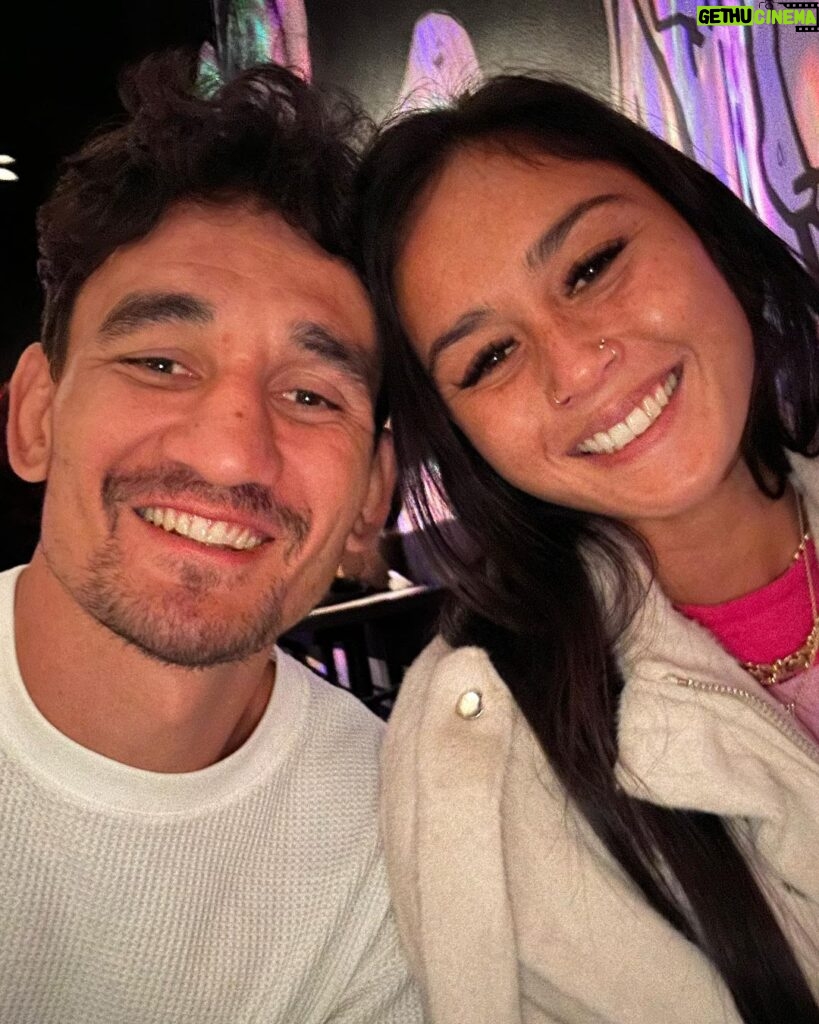 Max Holloway Instagram - The real warrior is my better half. She puts up with me on the daily. 😂 I love this woman more then she’ll ever know. Life’s really been a blessing with you by my side. Happy anniversary my love. To forever ⚡️ 🥂