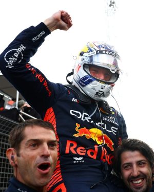 Max Verstappen Instagram - Winning 9 races in a row is a truly incredible achievement, which I’m extremely proud to be a part of @redbullracing 🙌 Today was a challenge, but the car was an unbelievable rocket ship, let’s keep this going and keep pushing 👏