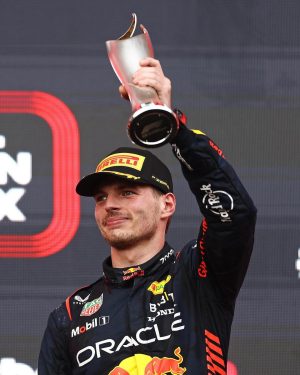 Max Verstappen Instagram - P2 today 👊 A bit unlucky with the safety car but nevertheless, learned a lot and another One-Two finish. This is a very good team result here in Baku @redbullracing @schecoperez 💪