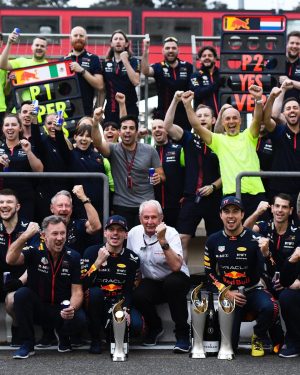 Max Verstappen Instagram - P2 today 👊 A bit unlucky with the safety car but nevertheless, learned a lot and another One-Two finish. This is a very good team result here in Baku @redbullracing @schecoperez 💪