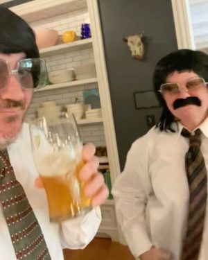 Melissa McCarthy Instagram - The real key(s) to happiness: Step one -  marry your weird best friend. Step two - always, and I mean always, have a plethora of wigs in your home
