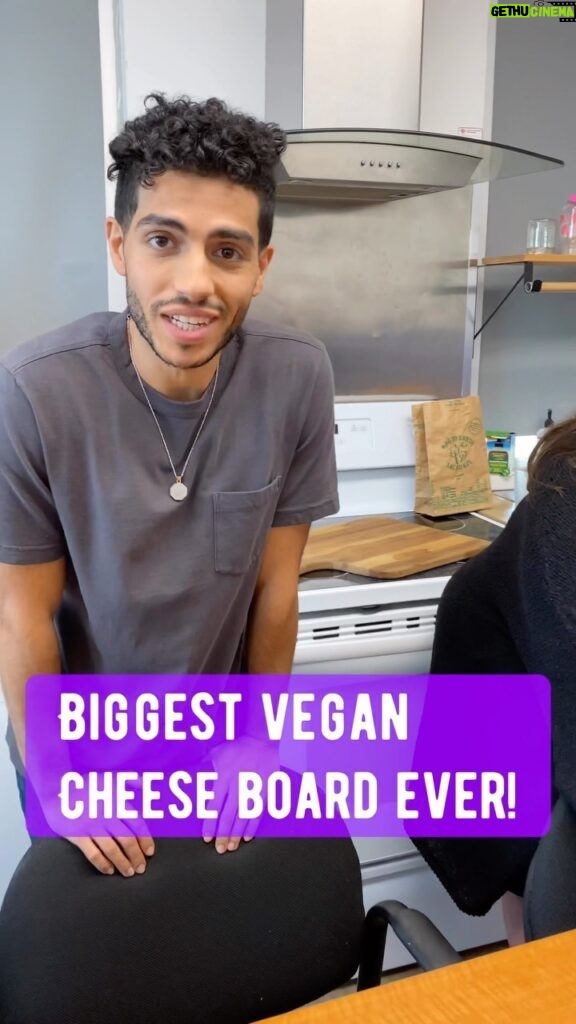 Mena Massoud Instagram - Featuring the BIGGEST VEGAN CHEESE BOARD I have ever seen @blueheroncheese #cheeseboard #vegan #Vancouver