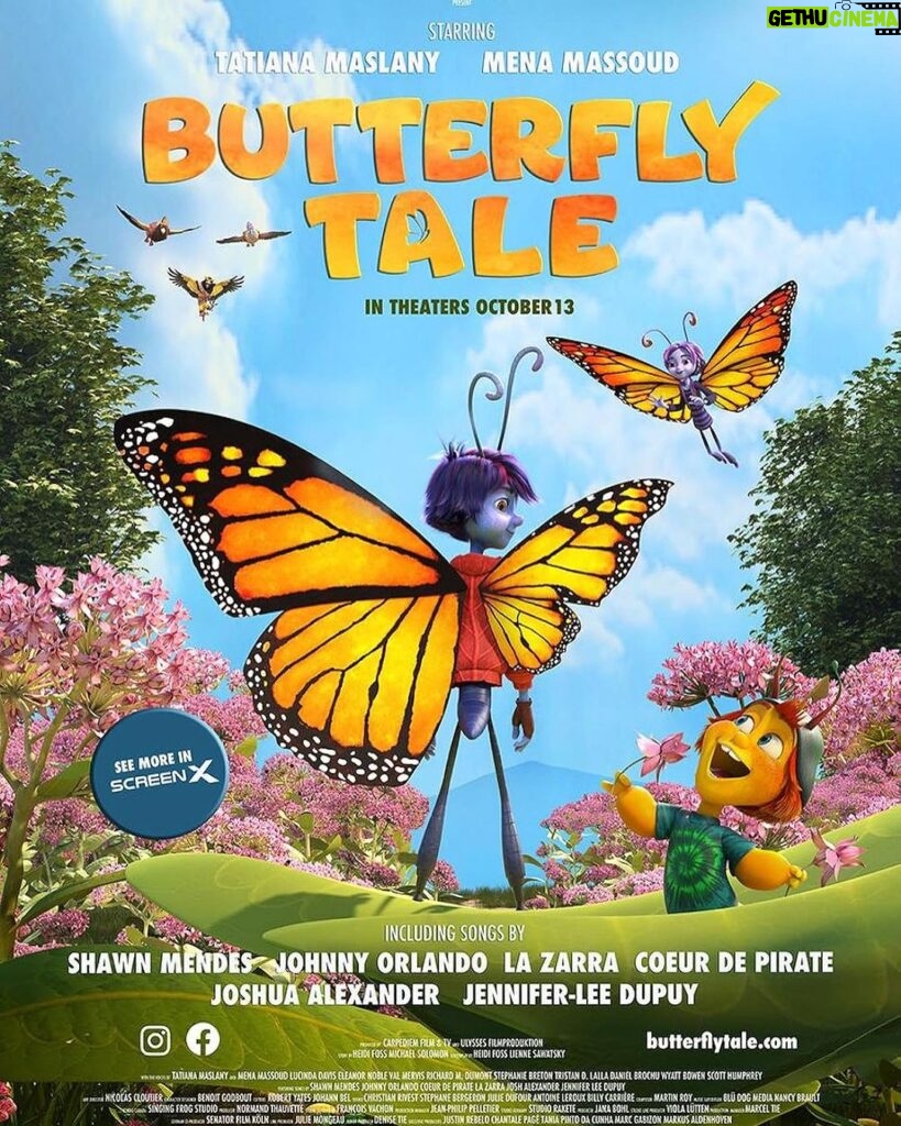 Mena Massoud Instagram - Butterfly Tale comes out tomorrow, October 13th nationwide in Canada. A fun, warm-hearted animation about monarch butterflies and their migration to Mexico! Take the family and go enjoy a Canadian production starring the endlessly talented @tatianamaslany & music by @shawnmendes