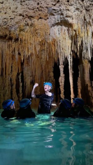 Merrick Hanna Instagram - INSANE CAVE DANCE! 😱 at @riosecreto with @msccruises.us with @sophiesantella @curvelinefilms @funkfemi
