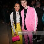 Merrick Hanna Instagram - I had the best time at the @streamys ! Thank you Streamys for the nomination. And @gabriellenevaeh for joining me for an amazing evening. Styled by Haili Pue @allzedetails Suit Falguni Shane Peacock @falgunishanepeacock Top D.RT @drtlife Watch MacKinnon Watches @mackinnonwatches Bracelet Sterling Forever @sterlingforever Shoes Vince @vince