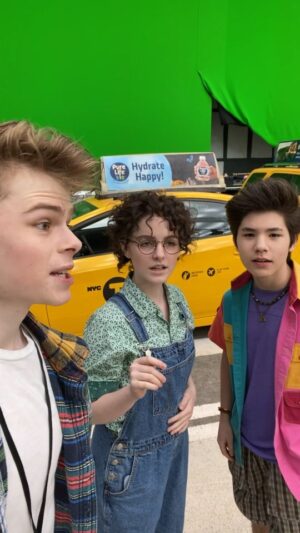 Merrick Hanna Instagram - Two Sumerian Gods 🤯 On the Ghostbusters: Frozen Empire set with @mckennagraceful & @logan_kimchi and the Trailer Is Out! #sonypicspartner #ghostbusters
