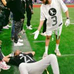 Metro Boomin Instagram - thanks @nfl for having me and my son face off in the celebrity flag football game this year but I need a rematch next year and this time check all of their flags for superglue 😂😭😭🏈 Super Bowl