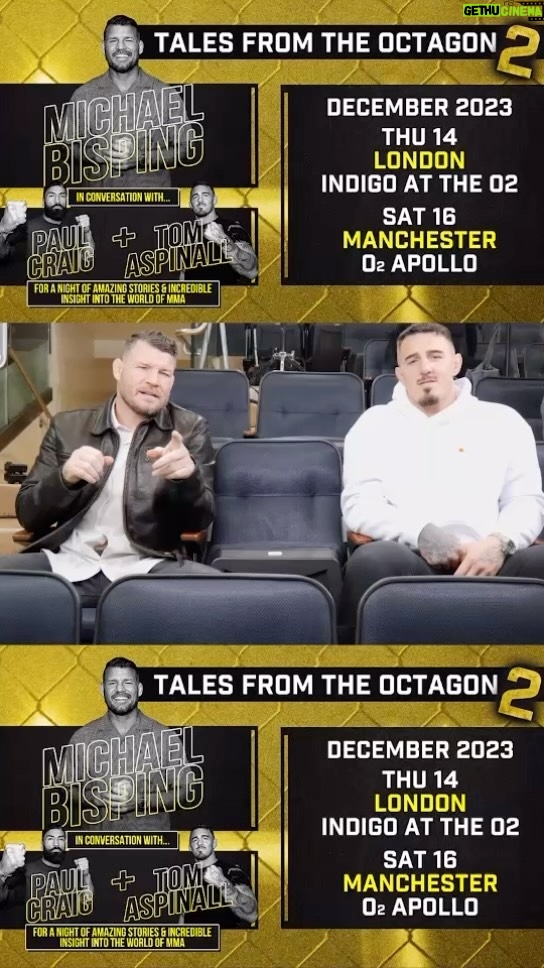 Michael Bisping Instagram - Tales from the Octagon 2 featuring @tomaspinallofficial and @paulcraig Get your tickets now at https://myticket.co.uk/artists/michael-bisping or link in story