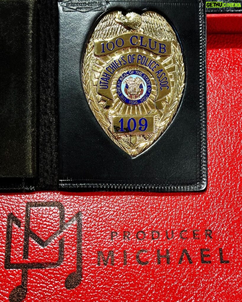Michael Blakey Instagram - A very exciting day for me! Today I was made an Honorary Member of the Utah Chiefs of Police Association and given this absolutely amazing gold badge! This is a huge honor and I’m deeply grateful. Thank you ! ~~~~~~~~~ In it to win it ! ~~~~~~~~~ #producermichael #inittowinit #proud #police #cops #lawenforcement #honored #honoured #grateful Beverly Hills, California