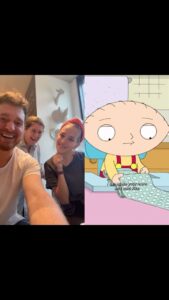Michael Bublé Instagram - This didn’t impress @luisanalopilato as much as I thought it would.😂 #stewiegriffin #familyguy #bublewrap