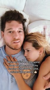 Michael Bublé Instagram - I feel like @luisanalopilato should consider my snoring as a form of crooning ❤️ #bedheadbytigi #MariahCarey #marriedlife #sleepapnea