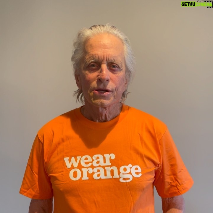 Michael Douglas Instagram - Today is National Gun Violence Awareness Day. The reality is that everyday should be Gun Violence Awareness Day, but today #WearOrange and stop the violence! Please! @everytown