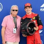 Michael Douglas Instagram – Miami baby! Thank you @f1mia for a fun weekend with @dylan__douglas! It was great meeting and presenting the Pirelli Pole Position Award to @charles_leclerc! #F1 #MiamiGP F1 Miami Grand Prix