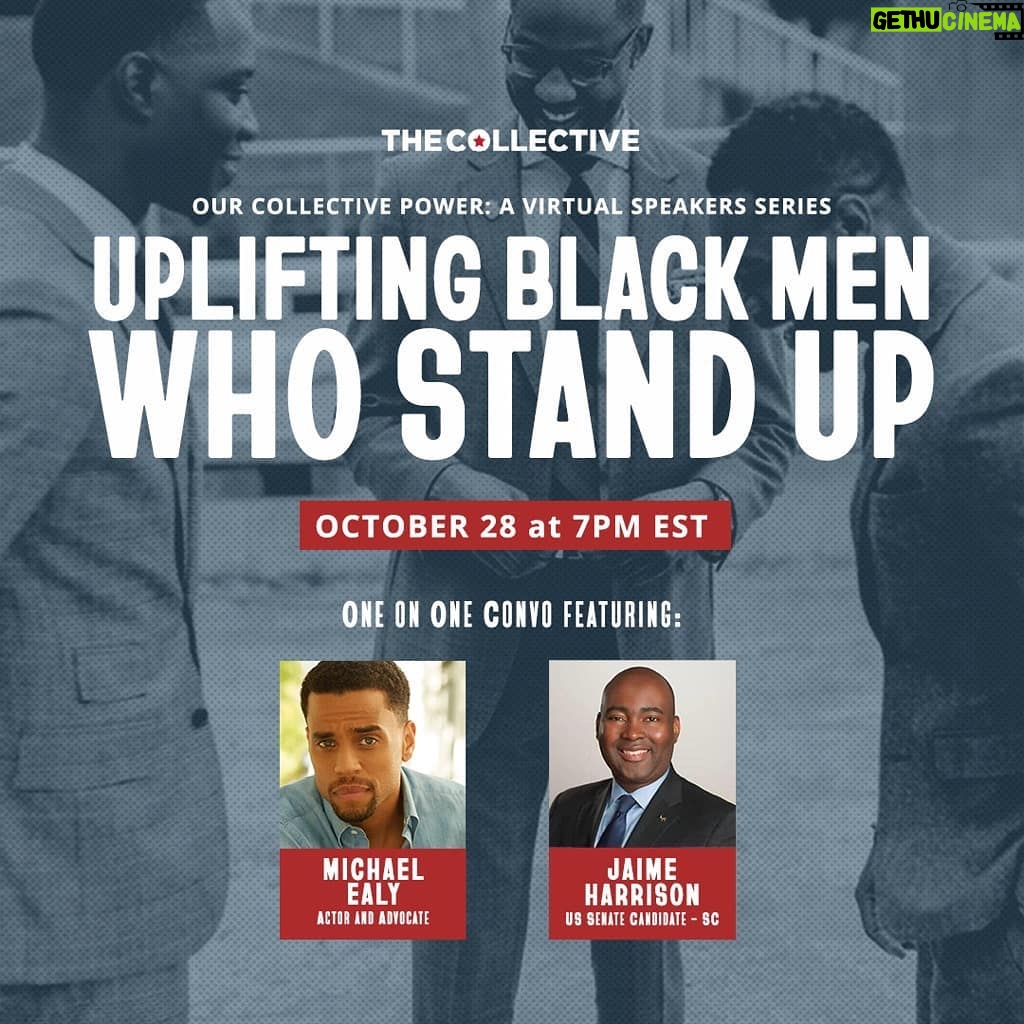 Michael Ealy Instagram - I’m very excited to join @harrisonjaime TOMORROW at 7PM ET for a special one on one conversation. It’s so important to support other Black men out here trying to make a difference and impactfully represent our communities as well as others. Join us both tmrw!! #vote2020 Check out our convo & RSVP here: https://www.mobilize.us/collectivepac/event/358126/ #BuildBlackPoliticalPower ✊🏽