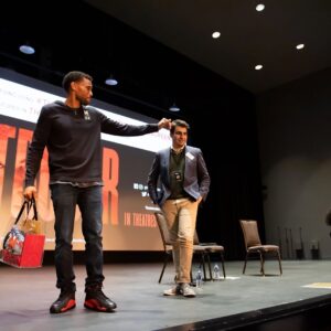 Michael Ealy Instagram - Been too long since I've been able to do a proper press tour. Missing these interactions with the  fans. #tbt to #theintruder press tour at my Alma mater @univofmaryland and the mecca @howard1867 
@ meagangood