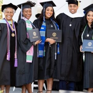 Michael Ealy Instagram - I don't know if I'll ever come up with the right  words to describe the feeling I was given this past weekend. I was given an incredible opportunity to give the commencement speech at @dillarduniversity . I want to thank the entire faculty and staff for the love and support. Meeting you all was special. I wanna thank the graduating class of 2021 and ALL their families for giving me the confidence to push through being nervous. Thank you for giving me so much hope for our future!  Seeing the joy in your faces from the moment I arrived to the hugs and pictures after the ceremony reminded me of what truly matters in life. Huge thank you to Dr Kimbrough. (The Hip Hop President!) Our conversations will last me a lifetime and I meant what I said about coming back! #stayready 
I was nervous because I've never done it before and interestingly enough I wasn't sure if I could.  I gotta admit that having the odds against me felt good. You get comfortable in life sometimes. Always playing it safe and just doing what you're good at or at least what you're known for. It may have been the first time since I graduated that my degree actually helped (real talk.) 
I also wanna thank my wife @lifeandbread 
and kids for not only giving the time & space to write my speech  but also the incredible welcome home party.  I came home with an honorary doctorate and your signs (taped on the front door) and hugs when I came in were the kinda love dreams are made of. 
So grateful 🙏🏾❤❤❤
Link to speech is in my bio👊🏽🙏🏽
Mad love to Fred , Arthur, & Aisha for making this happen 🙏🏽