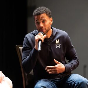 Michael Ealy Instagram - Been too long since I've been able to do a proper press tour. Missing these interactions with the  fans. #tbt to #theintruder press tour at my Alma mater @univofmaryland and the mecca @howard1867 
@ meagangood