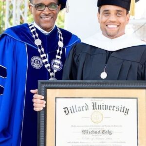 Michael Ealy Instagram - I don't know if I'll ever come up with the right  words to describe the feeling I was given this past weekend. I was given an incredible opportunity to give the commencement speech at @dillarduniversity . I want to thank the entire faculty and staff for the love and support. Meeting you all was special. I wanna thank the graduating class of 2021 and ALL their families for giving me the confidence to push through being nervous. Thank you for giving me so much hope for our future!  Seeing the joy in your faces from the moment I arrived to the hugs and pictures after the ceremony reminded me of what truly matters in life. Huge thank you to Dr Kimbrough. (The Hip Hop President!) Our conversations will last me a lifetime and I meant what I said about coming back! #stayready 
I was nervous because I've never done it before and interestingly enough I wasn't sure if I could.  I gotta admit that having the odds against me felt good. You get comfortable in life sometimes. Always playing it safe and just doing what you're good at or at least what you're known for. It may have been the first time since I graduated that my degree actually helped (real talk.) 
I also wanna thank my wife @lifeandbread 
and kids for not only giving the time & space to write my speech  but also the incredible welcome home party.  I came home with an honorary doctorate and your signs (taped on the front door) and hugs when I came in were the kinda love dreams are made of. 
So grateful 🙏🏾❤❤❤
Link to speech is in my bio👊🏽🙏🏽
Mad love to Fred , Arthur, & Aisha for making this happen 🙏🏽