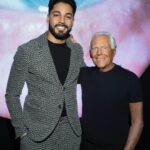 Michael Evans Behling Instagram - Giorgio Armani ‘24 Fall/Winter Men’s Fashion Show 🤎🤍 Milan, Italy