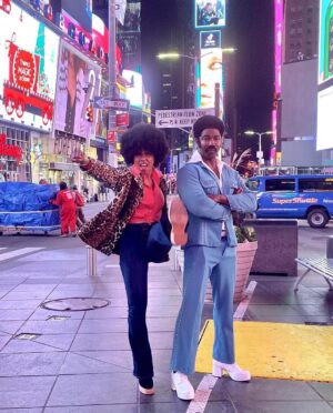 Michael Jai White Instagram - FBF: Repost @iamgillianwhite How “Grown Folks” Get Down! Black Dynamite & Foxy White style! 🤣🤣🤣🕺🏾💃🏽 #FBF #BlackDynamite #FoxyWhite #NYC #GrownFolks #groovin #goodtimes #husbandandwife #powercouple #blackculture #love #saturday #saturdayvibes