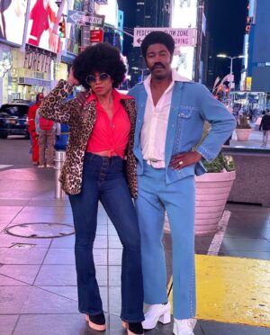 Michael Jai White Instagram - FBF: Repost @iamgillianwhite How “Grown Folks” Get Down! Black Dynamite & Foxy White style! 🤣🤣🤣🕺🏾💃🏽 #FBF #BlackDynamite #FoxyWhite #NYC #GrownFolks #groovin #goodtimes #husbandandwife #powercouple #blackculture #love #saturday #saturdayvibes