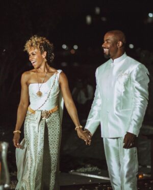Michael Jai White Instagram - REPOST: Happy Anniversary to my bestie, my ride or die, the love of my ENTIRE life, my travel buddy, my confidante, my fitness coach, my dance partner, the beat to my heart, the icing on my cupcake 🧁 and the protein to my shake ….I’m so happy to call you MY WIFE! @iamgillianwhite  7 down and a lifetime more!!! 🥂🥂 ❤️ (We don’t drink alcohol…that’s club soda and cranberry juice in those little glasses). 😂🥰🥰🥰 #anniversary #happyanniversary #husbandandwife #couplegoals #powercouple #love #blacklove #dynamicduo #michaeljaiwhite #gillianwhite