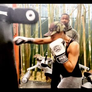 Michael Jai White Instagram - Training with my wife @iamgillianwhite and getting those techniques and body mechanics right!  FYI…she hits like dude. Seriously. 😳👊🏾👊🏾🤣 #badasswife #powercouple #couplegoals #boxing #fight #training #DynamicDuo #gillianwhite